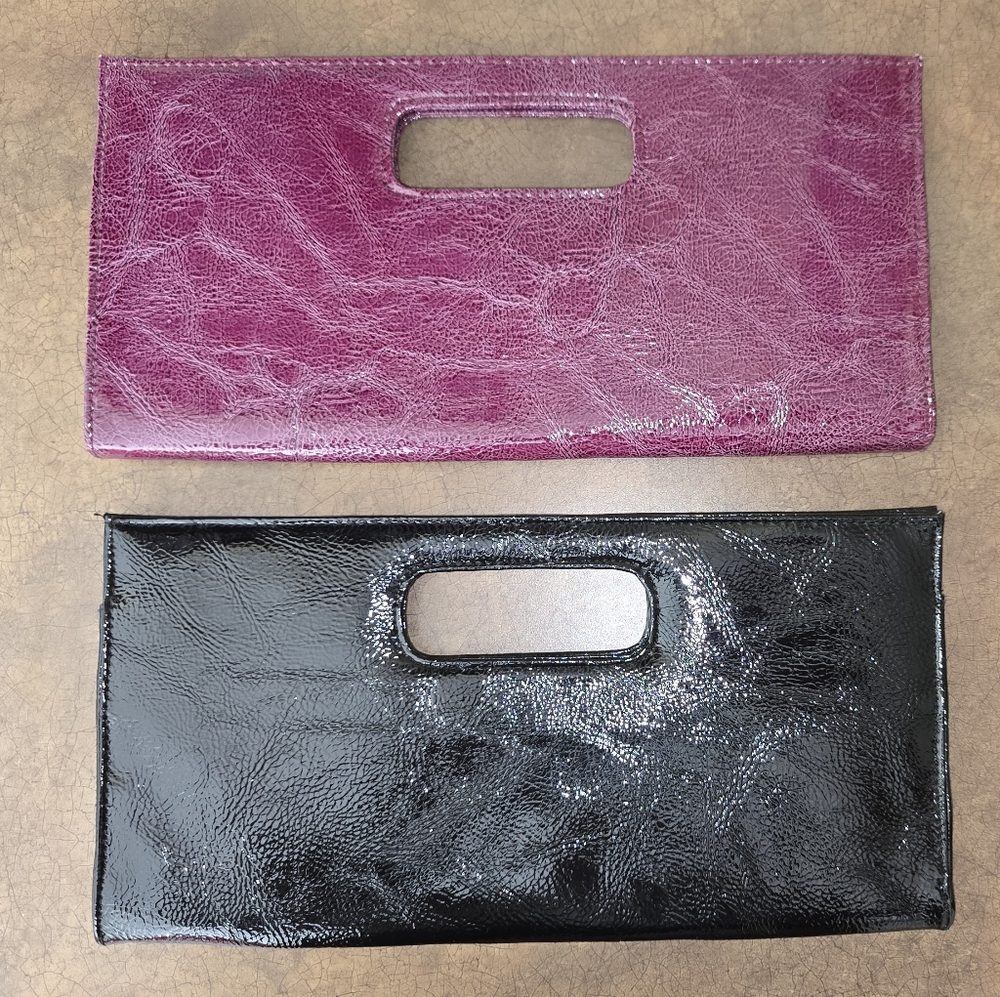 Elegant Black and Fushia Clutch Set